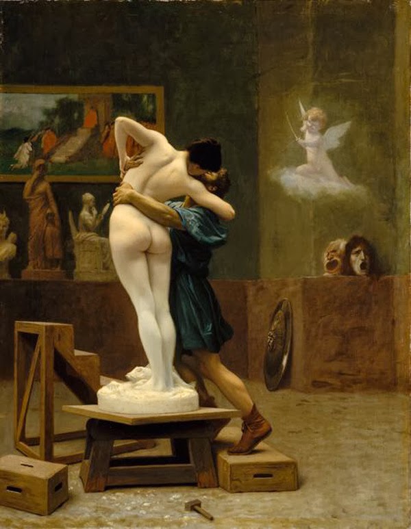 Jean-Léon Gérôme’s 1890 painting of Pygmalion and Galatea